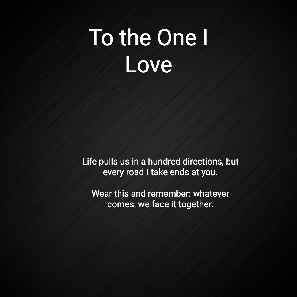 The couples message card: life pulls us in a hundred directions, but every road I take ends at you
