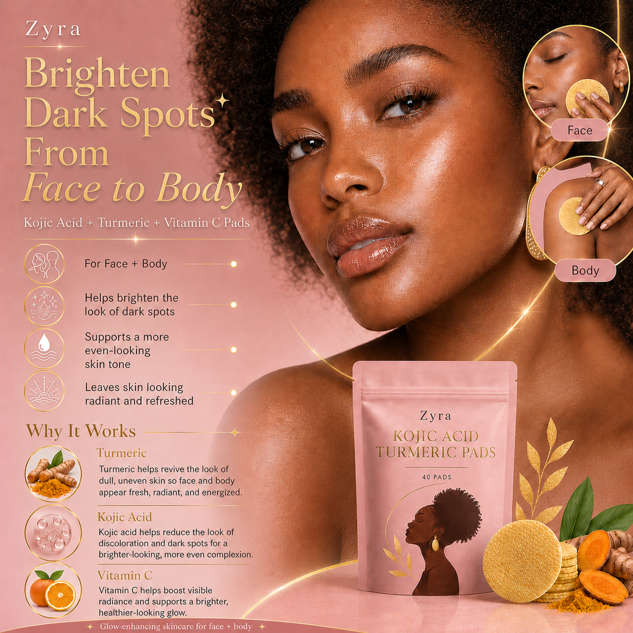 Zyra Dark Spot Pads for age and sun spot correction