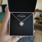 To My Daughter — Love Knot Necklace Gift with Message Card