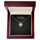 To My Daughter — Love Knot Necklace Gift with Message Card