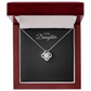 To My Daughter — Love Knot Necklace Gift with Message Card