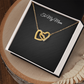 To My Mom — Interlocking Hearts Necklace Gift with Message Card