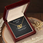 'Every Road Ends at You' couples necklace — gift box view