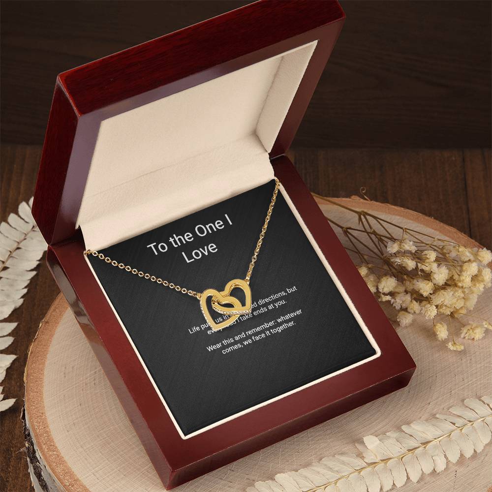 'Every Road Ends at You' couples necklace — gift box view