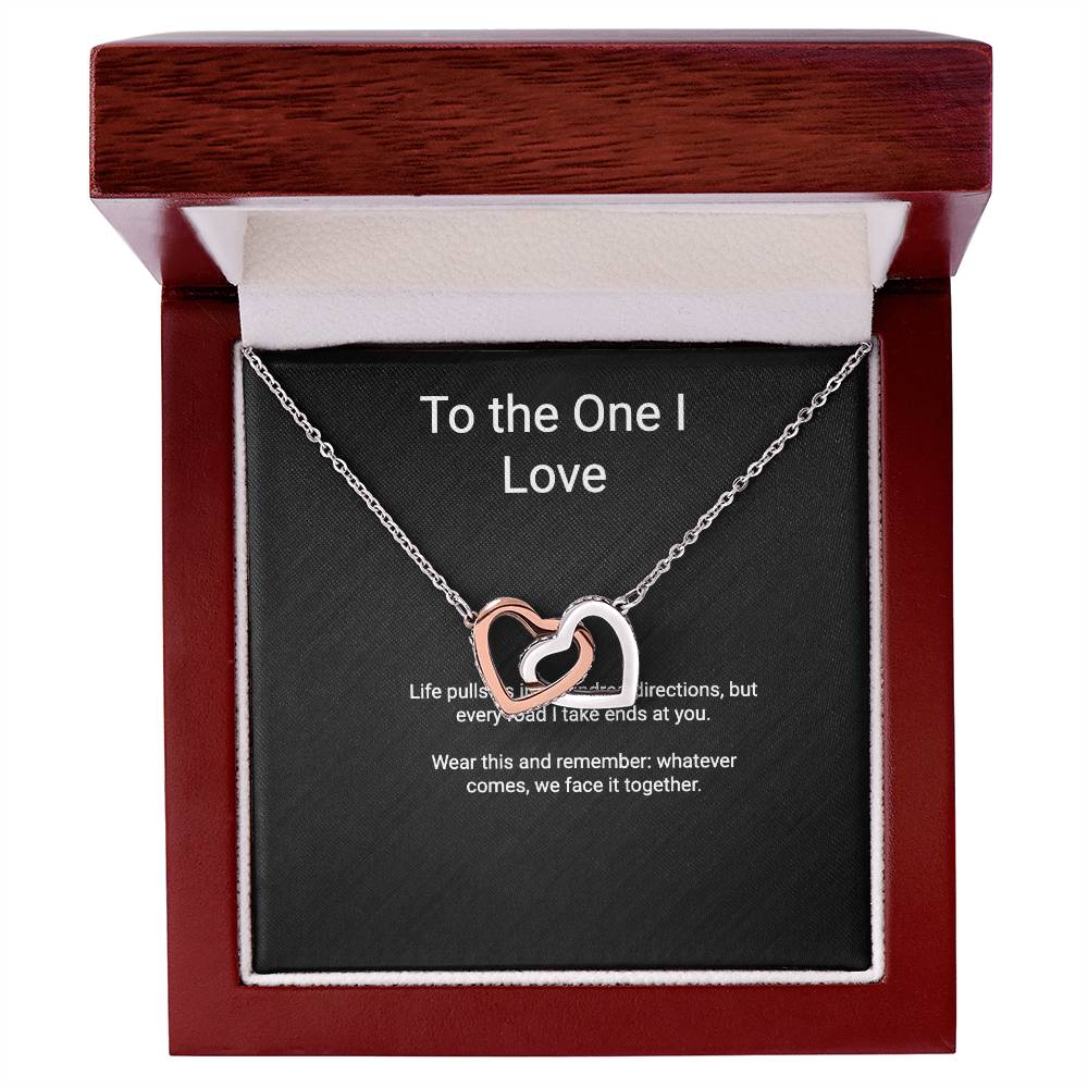 Couples necklace gift — finish and box options