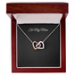 To My Mom — Interlocking Hearts Necklace Gift with Message Card